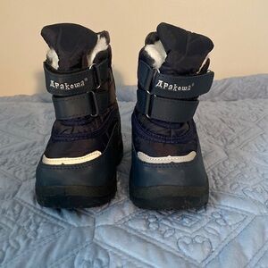 Apakowa Kid's Winter Snow Boots (Toddler/Little Kid) - navy blue